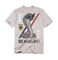 Logovision Men's Carroll Shelby Racing Stripe Snake T-Shirt