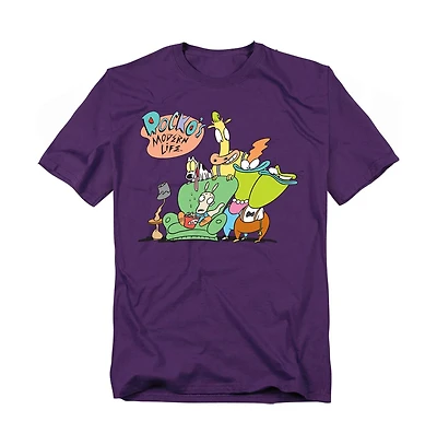 Logovision Men's Rocko's Modern Life Spunky, Ed, Bev And Heffer T-Shirt