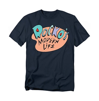 Logovision Men's Rocko's Modern Life Retro Logo T-Shirt