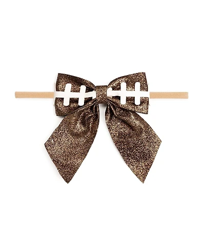 Sweet Wink Baby Girl's Football Bow Baby Headband