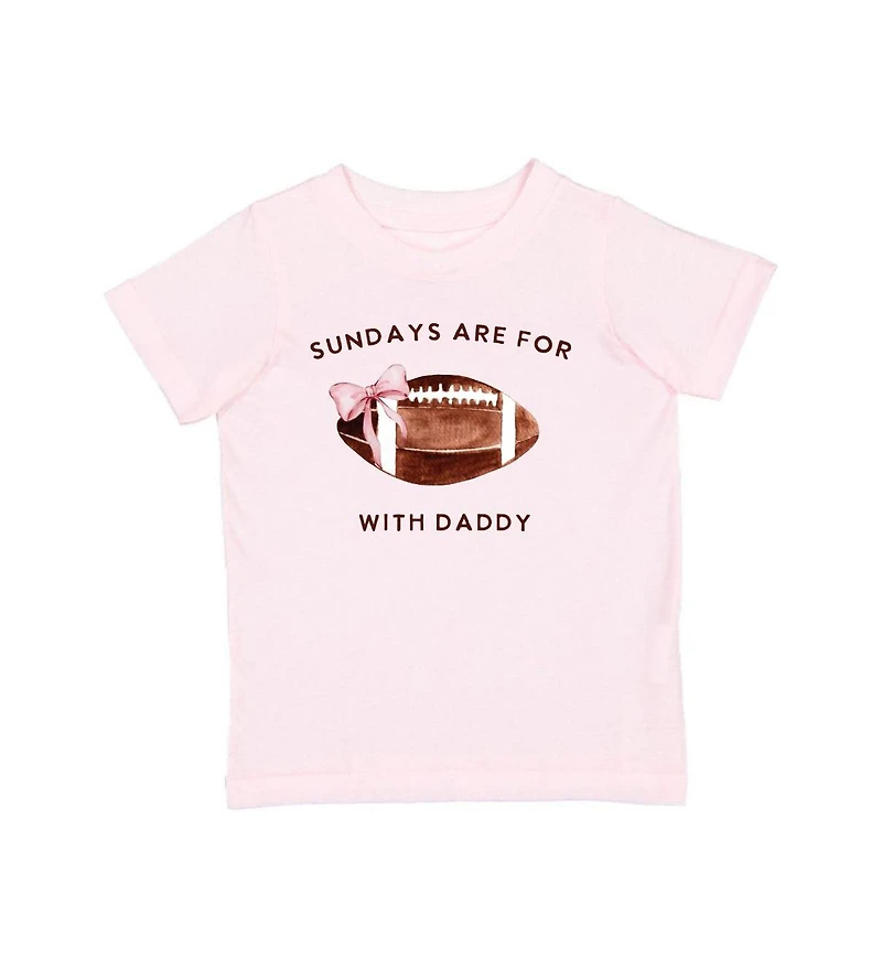 Sweet Wink Baby Girls Football With Daddy Short Sleeve T-Shirt