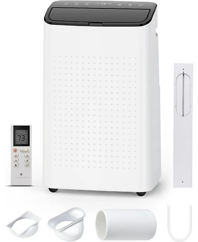 gaomon 14,000 Btu Portable Air Conditioner - 3-in-1 Cooling Unit, 48dB Ultra Quiet, Window Kits with Drainage Pipe & Remote Control, Black Top Cover