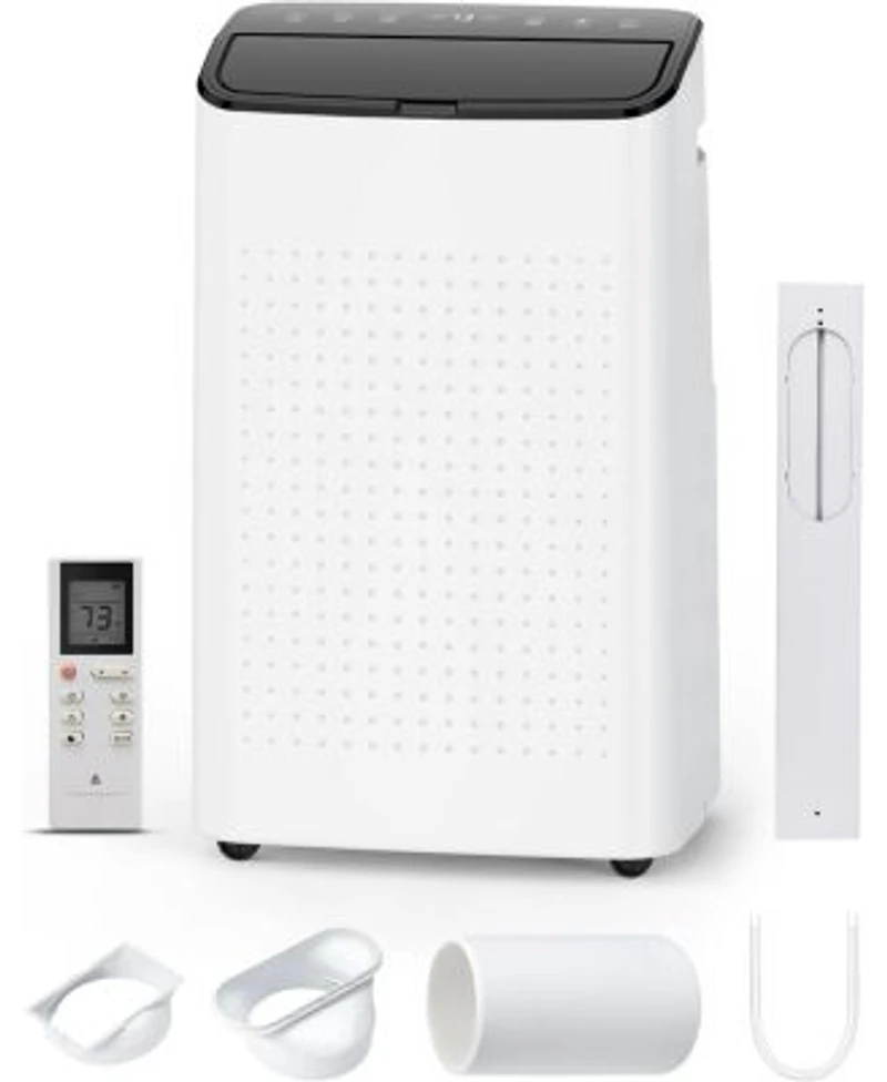 Gaomon 14000 Btu Portable Air Conditioner 3 In 1 Cooling Unit 48db Ultra Quiet Window Kits With Drainage Pipe Remote Control Black Top Cover