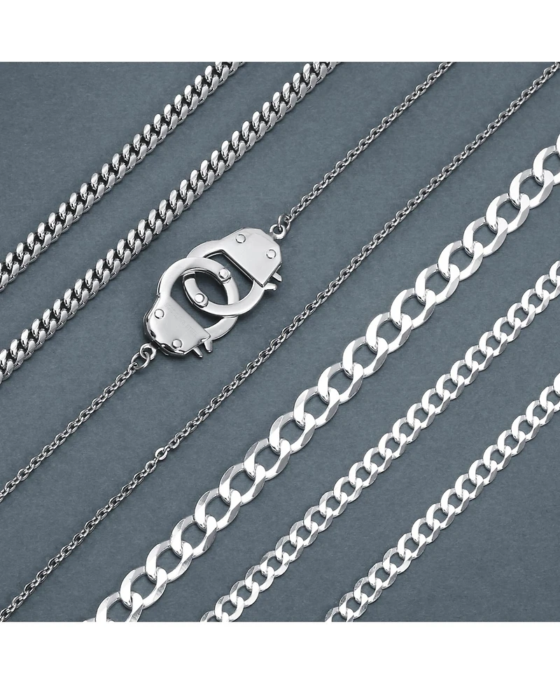 Bling Jewelry Big Thick Solid Heavy Braid Rope Wheat or Miami Cuban Curb Link Bracelet Plus Size .925 Sterling Silver 8 8.5 9 Inch