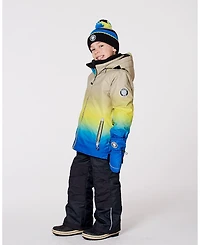Deux par Boy Two-Piece Play Snowsuit with Gradient Jacket Black - Child