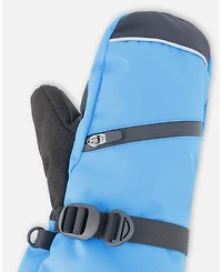 Deux par Boy Winter Mittens Teknik Blue