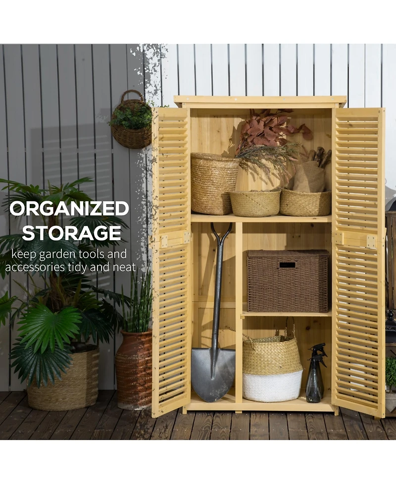 Outsunny 5' x 3' Wooden Garden Storage Shed with Asphalt