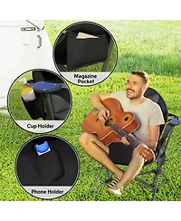 Outsunny Hammock Camping Chair Set of 2 with Adjustable Back,