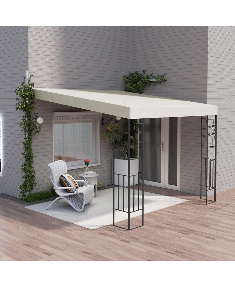 Outsunny 10' x 10' Outdoor Pergola Canopy, Metal Patio Canopy,