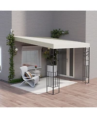 Outsunny 10' x 10' Outdoor Pergola Canopy, Metal Patio Canopy,