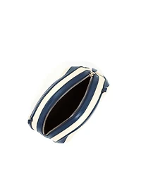 Susu Ivory Leather Crossbody Bag Unique Half-Moon Cream Purse for Women with Adjustable Strap