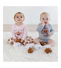 Sweet Wink Baby Girls Football With Daddy Long Sleeve Bodysuit