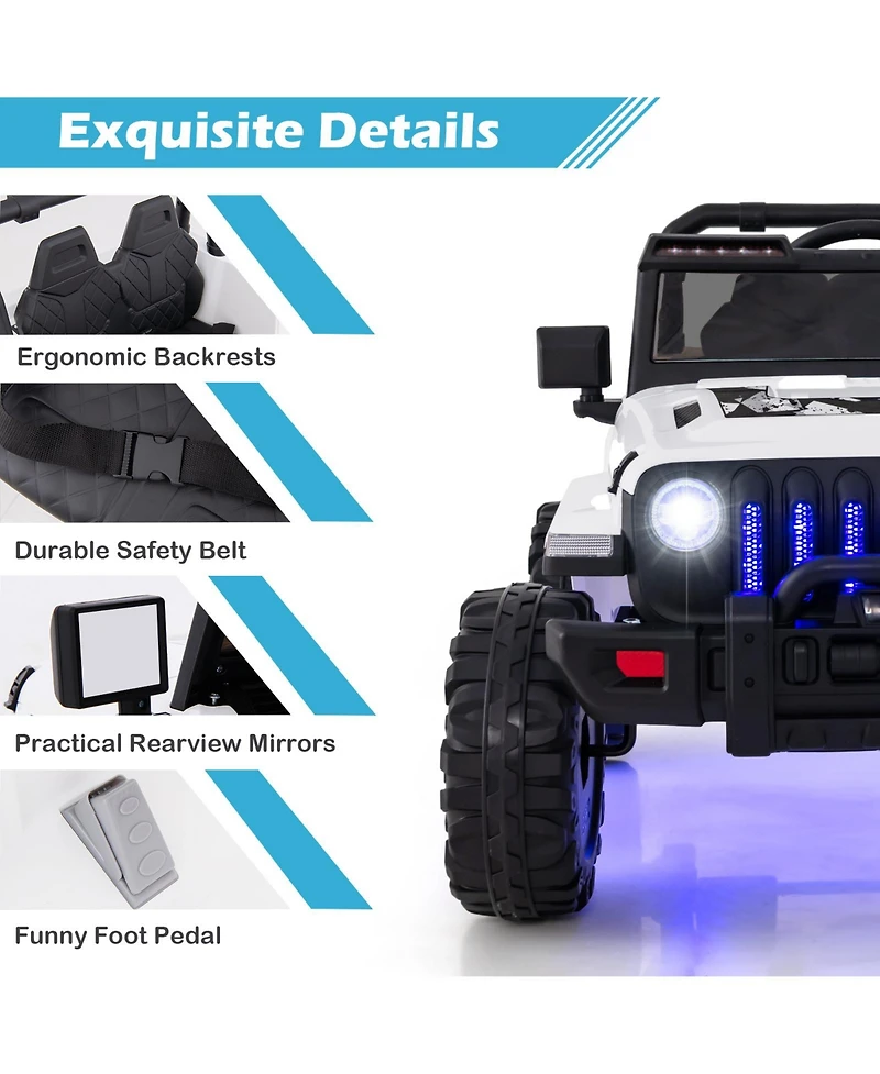 Akiudex 12V Kids Ride-On Jeep Car with 2.4G Remote Control