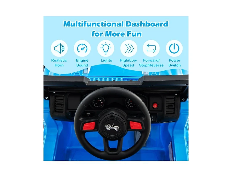 Akiudex 12V Kids Ride-On Jeep Car with 2.4G Remote Control