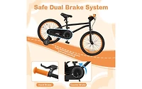 18 Inch Kids Sport Bicycle for Ages 4-8 with Adjustable Seat