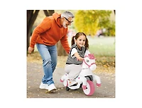 12V Unicorn Ride-On Toy with Training Wheels and Horse Riding Mode - Pink