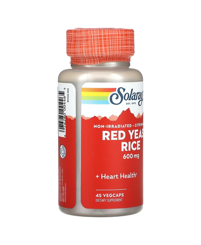 Solaray Red Yeast Rice, 600 mg, 45 Count