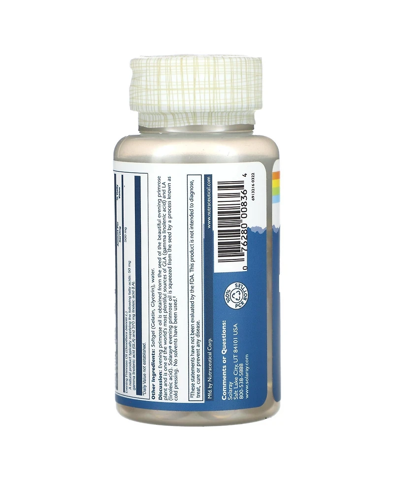 Solaray Plant Sourced Evening Primrose Oil 500 mg