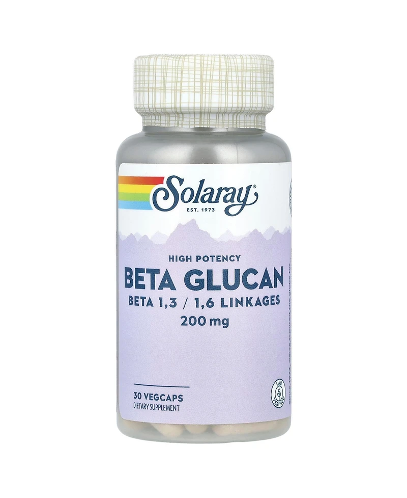 Solaray Beta Glucan High Potency 200 mg - 30 VegCaps