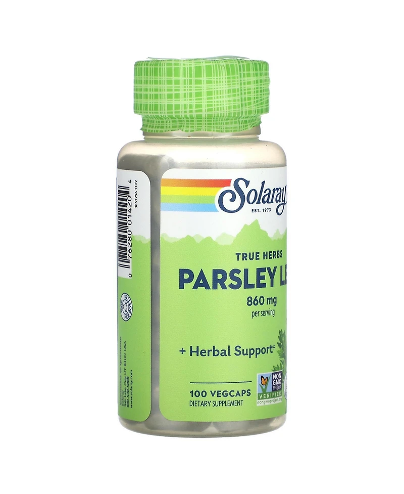 Solaray True Herbs Parsley Leaf - 100 VegCaps (430 mg per Capsule)