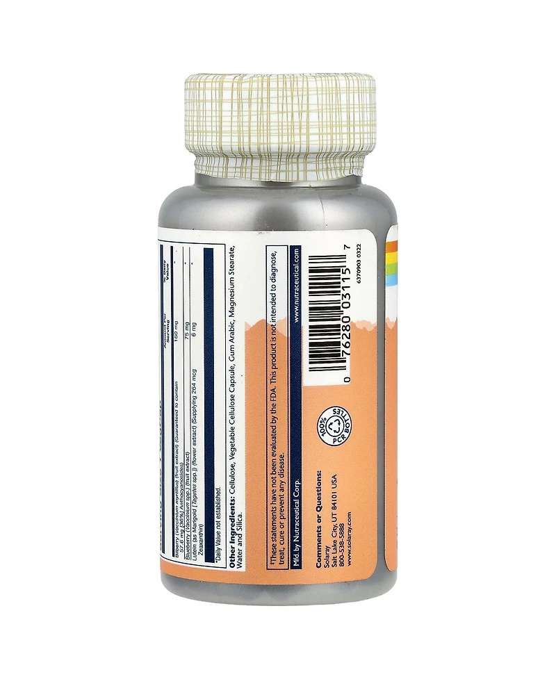 Solaray Once Daily Bilberry & Lutein