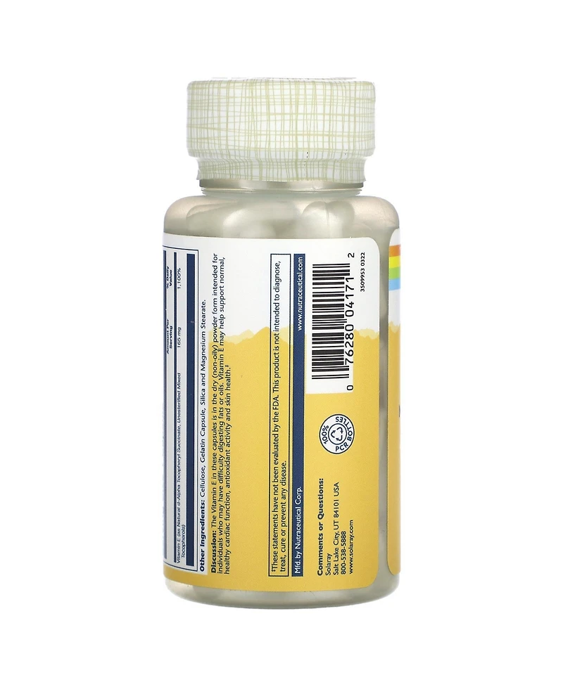 Solaray Dry Form Vitamin E 165 mg