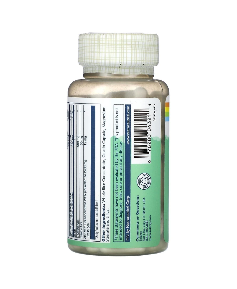 Solaray Lipotropic 1000 Plus Vitamin Capsules 100 Count