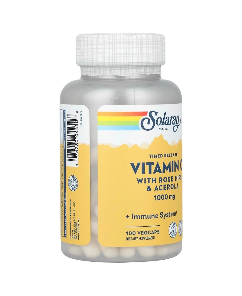 Solaray Timed Release Vitamin C with Rose Hips & Acerola mg