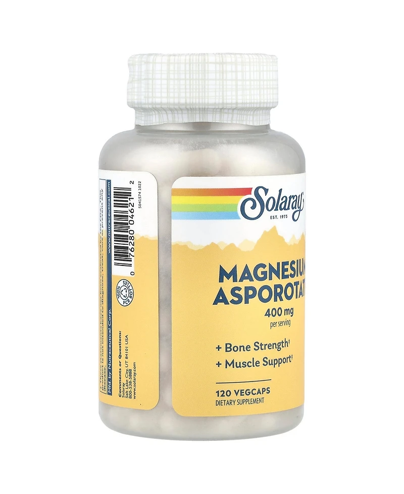 Solaray Magnesium Asporotate - 120 VegCaps (200 mg per Capsule)