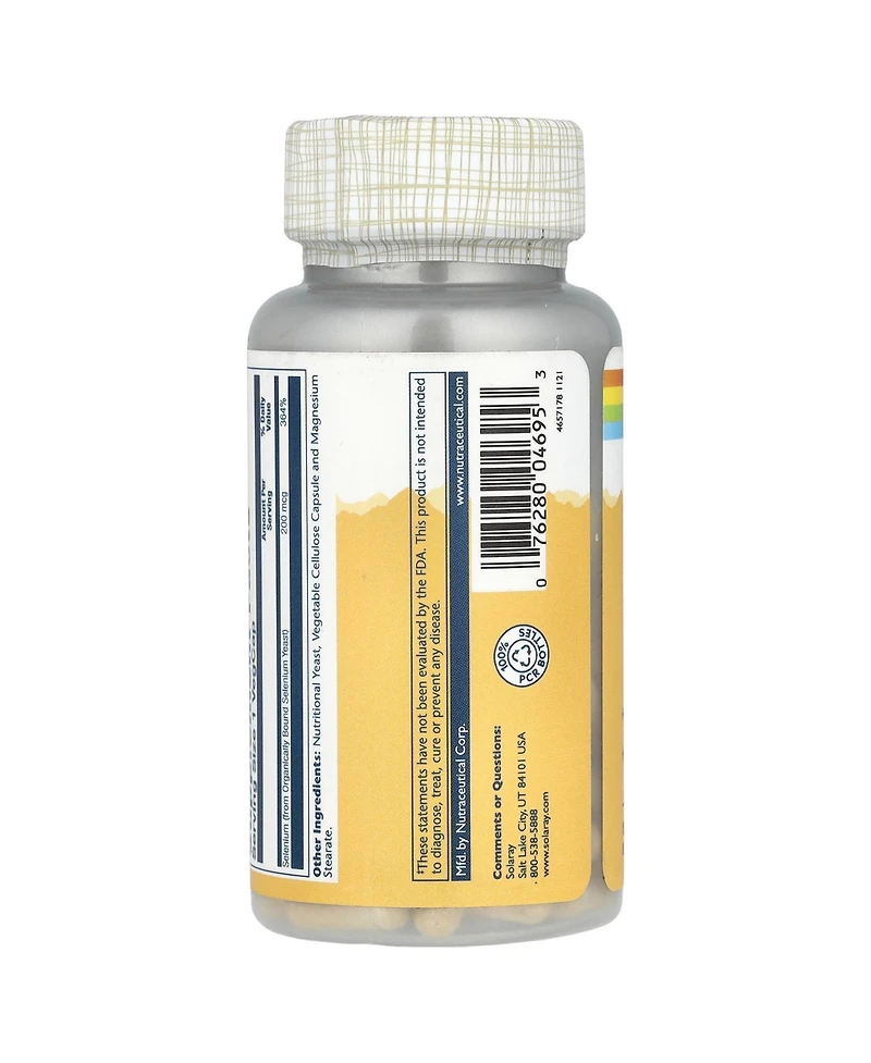 Solaray Selenium High Potency 200 mcg - 100 VegCaps