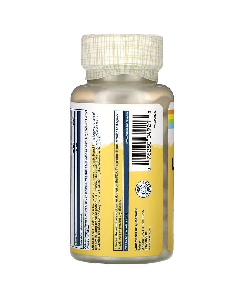 Solaray L-Glutamine 500 mg