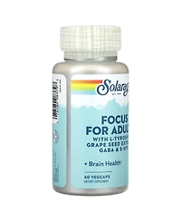 Solaray Focus For Adults with L-Tyrosine Grape Seed Extract Gaba & 5-htp - 60 VegCaps