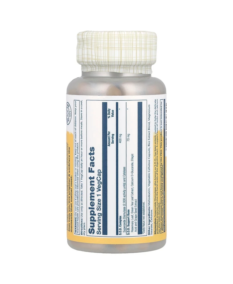 Solaray Enteric Coated S.o.d. 2000 Plus