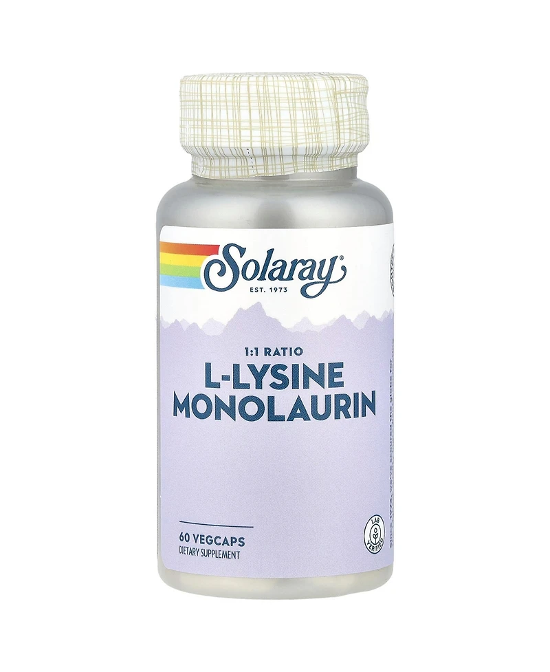Solaray L-Lysine Monolaurin 1:1 Ratio - 60 VegCaps