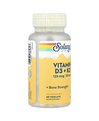 Solaray Vitamin D3 + K2 - 60 VegCaps