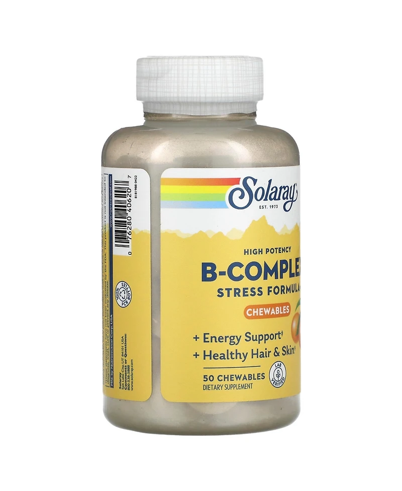 Solaray High Potency B-Complex Natural Orange - 50 Chewables