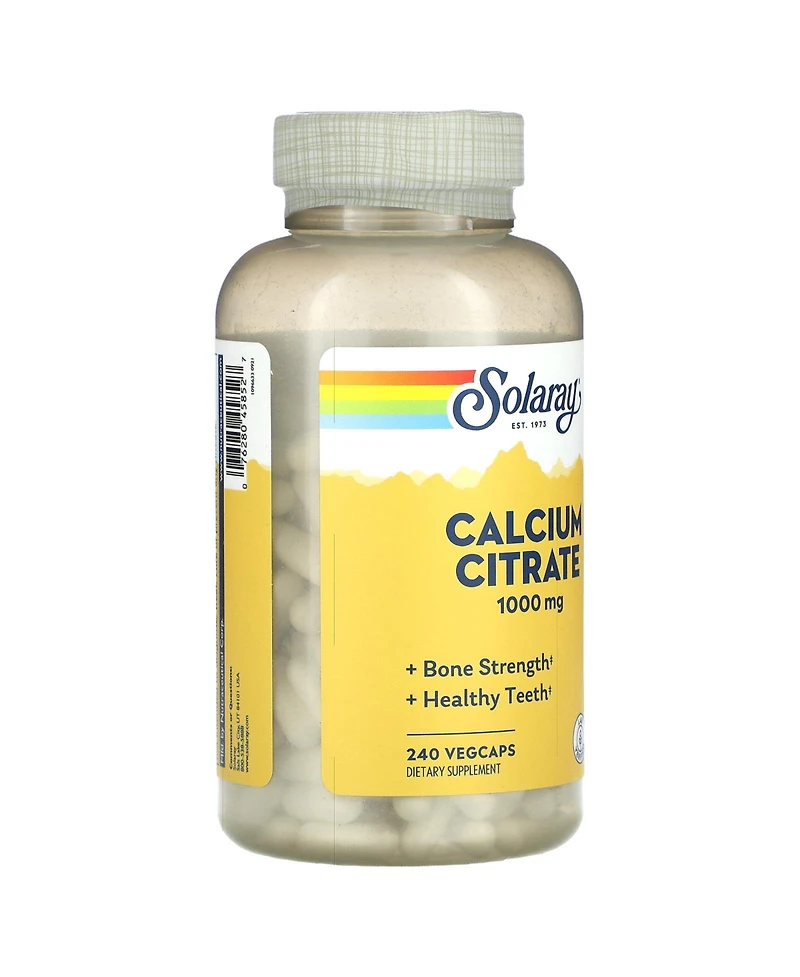 Solaray Calcium Citrate - 240 VegCaps (250 mg per Capsule)