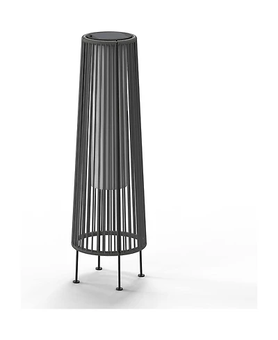 Boyel Living All-Steel Pull Rope Wicker Floor Lamp