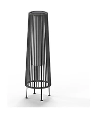 Boyel Living All-Steel Pull Rope Wicker Floor Lamp