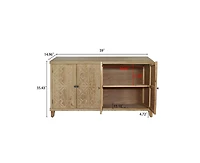Casainc 59" Wooden Accent Storage Cabinet with 4 Doors