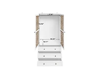 Casainc Tall Cabinet with Hollow pattern 2 door 3 drawer wardrobe