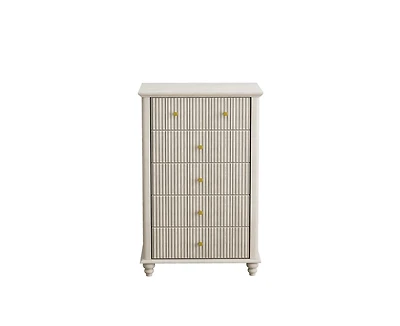 Casainc 45" Tall Modern Storage Cabinet with Fluted 5 Drawer and Metal Handle
