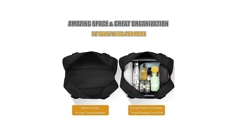 Travel Duffel Bag Foldable Weekender Overnight Bag for Men Women Lightweight Carry on Tote Bag For Spirit Airlines