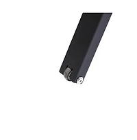 LeisureMod Marlin Patio Chaise Lounge Chair With Armrests in Black Aluminum Frame