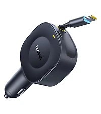 Baseus Retractable Car Charger Usb C Fast Charging, 60W Ultra-Mini Fast Car Charger with Retractable Usb C Cable