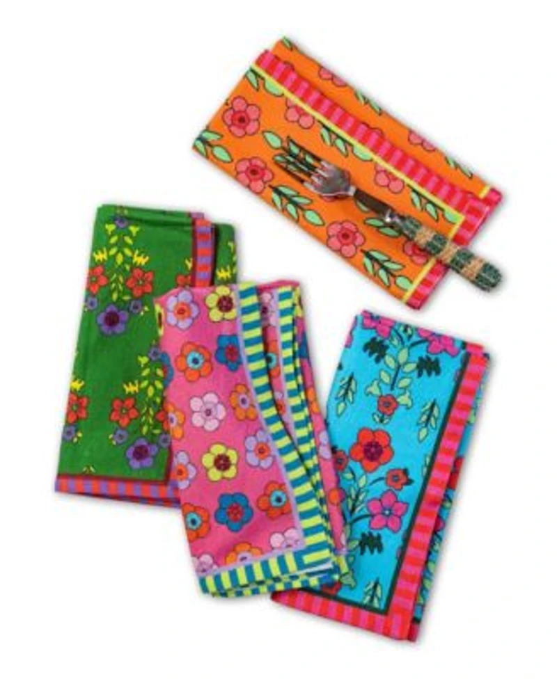 Furbish Floral Napkins Mixed Set of 4