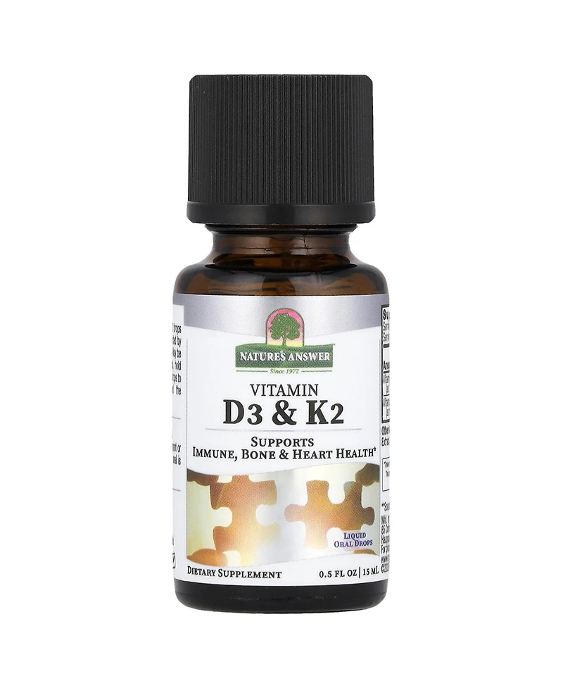 Nature's Answer Vitamin D3 & K2 - 0.5 fl oz (15 ml)