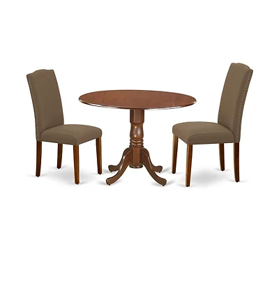 East West Furniture Dining Room Set Mahogany