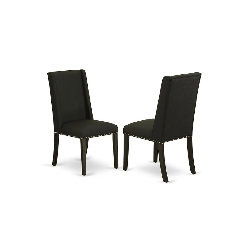 East West Furniture 5-Pc Dining room Table Set Included 4 Kitchen Dining chairs Upholstered Nails Head Seat and Stylish Chair Back and Rectangular Din