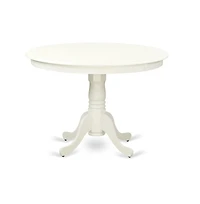 East West Furniture 3-Piece Dining Table Set- 2 Kitchen Chairs and Modern Kitchen Table - Linen Fabric Seat and Slatted Chair Back